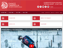 Tablet Screenshot of danceumbrella.co.uk